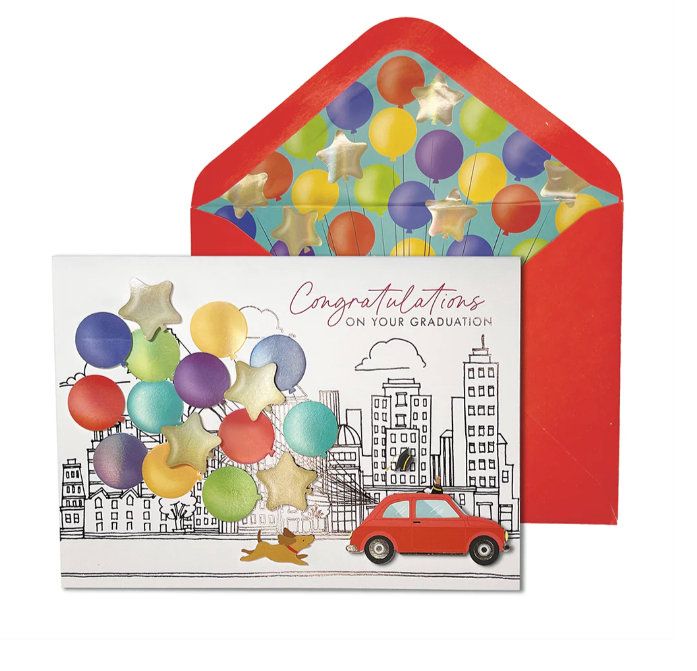 Grad Car with Balloons
