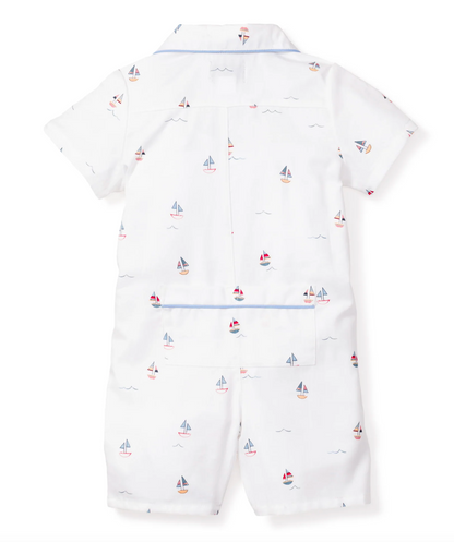 Baby's Twill Summer Romper in Bateau