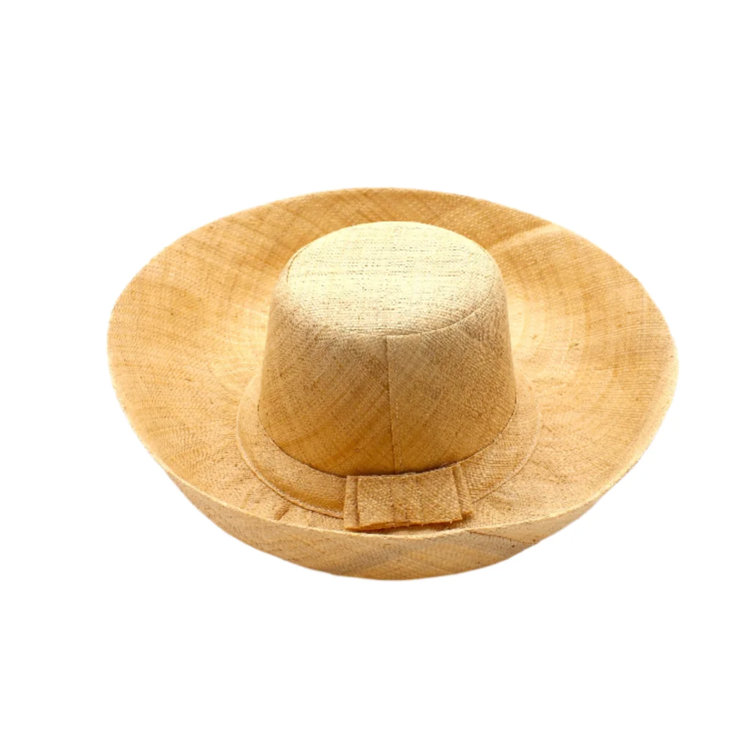 5" & 7" Wide Brim Solid Color Packable Straw Sun Hats