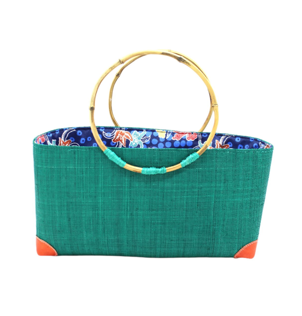 Bebe Straw Handbag with Bamboo Handle