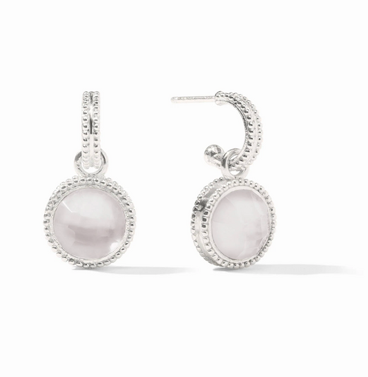 Fleur-de-Lis Hoop & Charm Earring