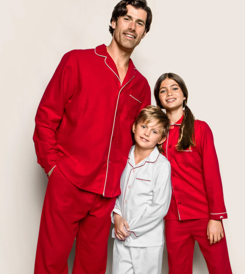 Men's Flannel Pajama Set in Red