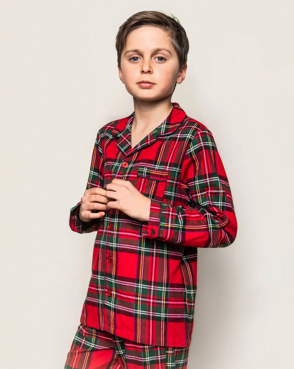 Kid's Brushed Cotton Pajama Set in Imperial Tartan