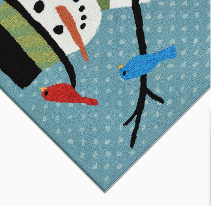 Frontporch Snowman and Friend Indoor/Outdoor Rug