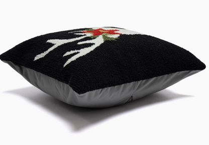 Frontporch Reindeer Indoor/Outdoor Pillow Black