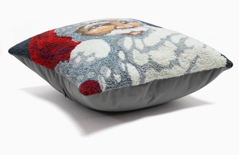 Frontporch Santa Indoor/Outdoor Pillow Navy