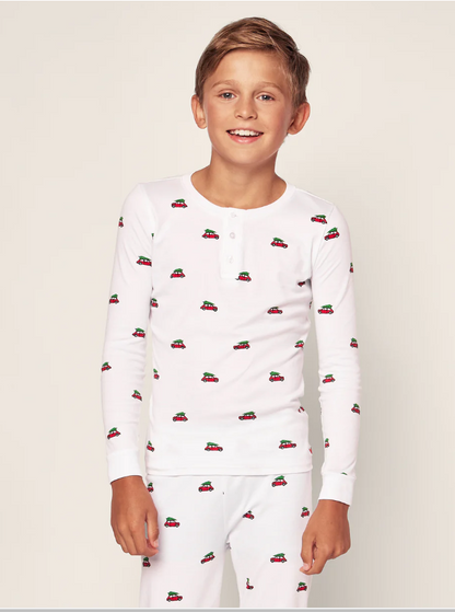 Kid's Pima Snug Fit Pajama Set in Holiday Journey