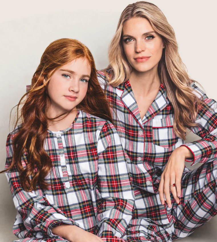 Women's Brushed Twill Pajama Set in Balmoral Tartan