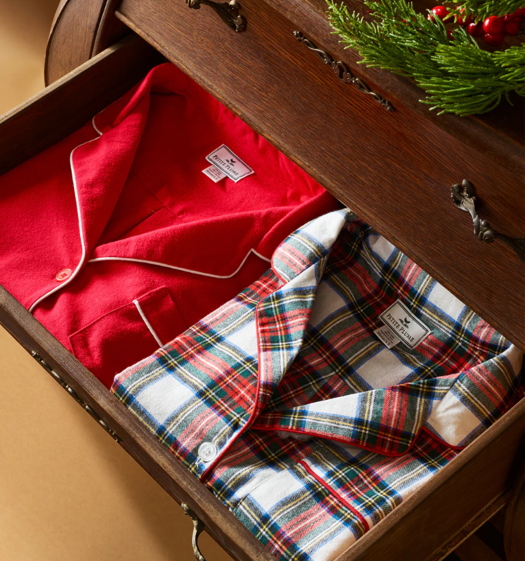 Women's Brushed Twill Pajama Set in Balmoral Tartan