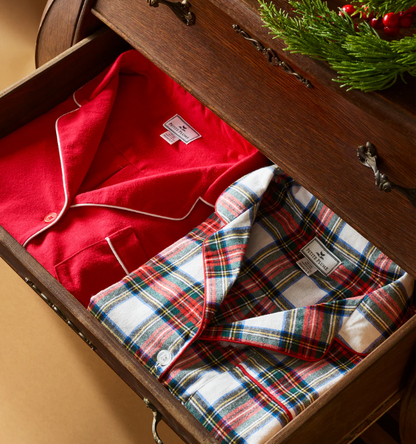 Women's Brushed Twill Pajama Set in Balmoral Tartan