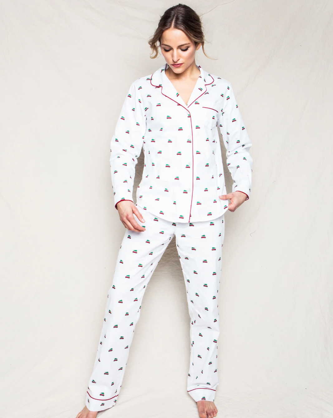 Women's Twill Pajama Set in Holiday Journey