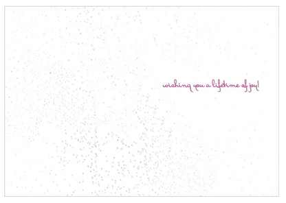 Champagne Flutes with Bubbles Wedding Card