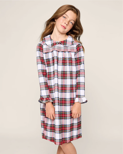 Girl's Brushed Twill Eloise Nightgown in Balmoral Tartan