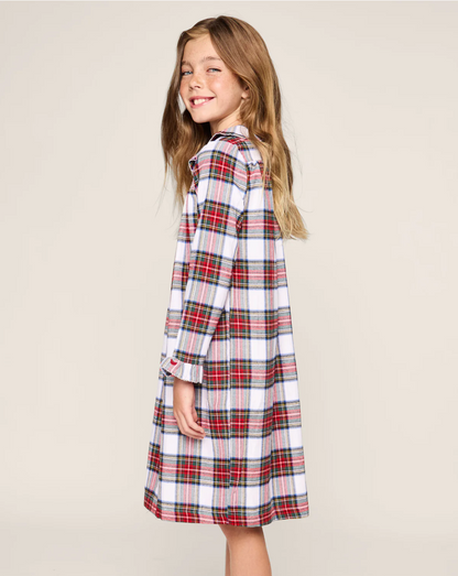 Girl's Brushed Twill Eloise Nightgown in Balmoral Tartan