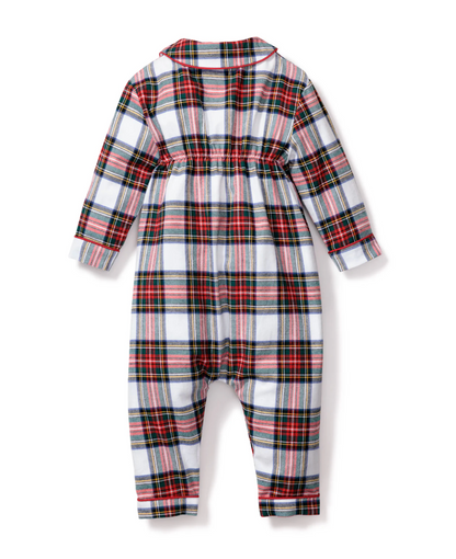 Baby's Brushed Twill Cambridge Romper in Balmoral Tartan