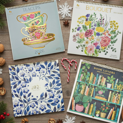 China Blue 2026 Wall Calendar