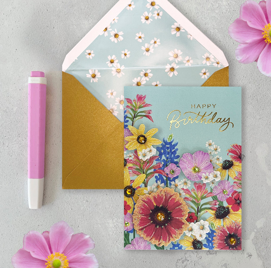Wildflowers Birthday Card