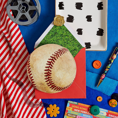 Die Cut Baseball Birthday Card