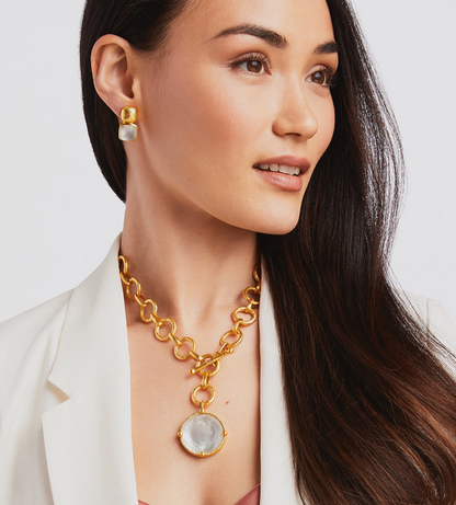 Honeybee Statement Necklace Iridescent