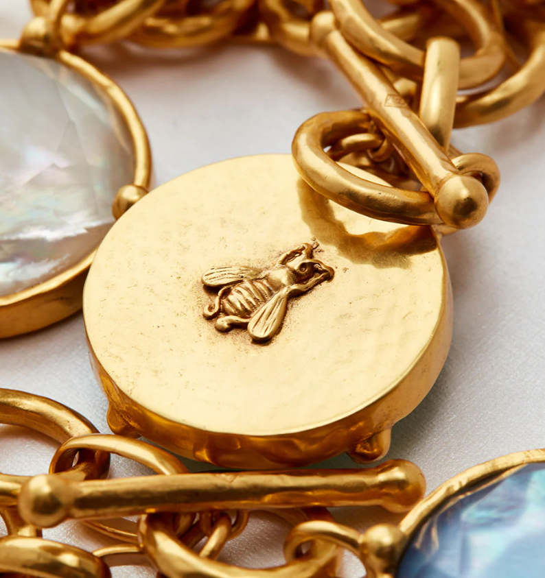 Honeybee Statement Necklace Iridescent