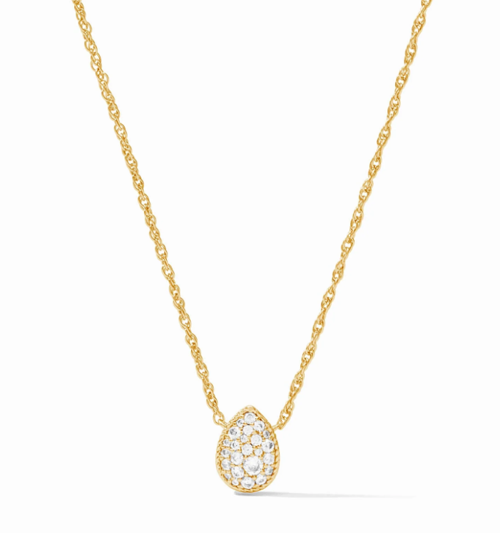 Pavé Teardrop Delicate Necklace