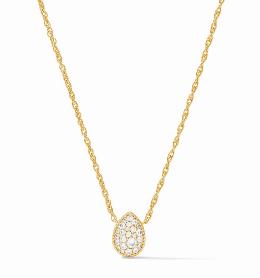 Pavé Teardrop Delicate Necklace