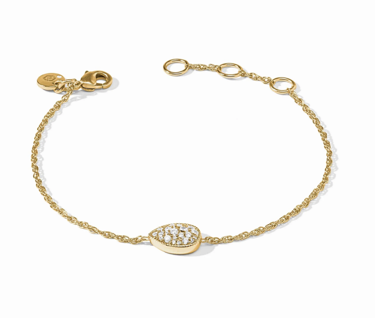 Pavé Teardrop Delicate Bracelet