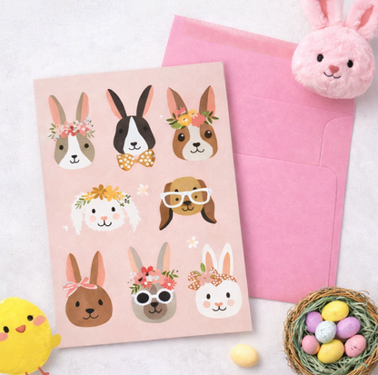 Bunny Faces Easter Card