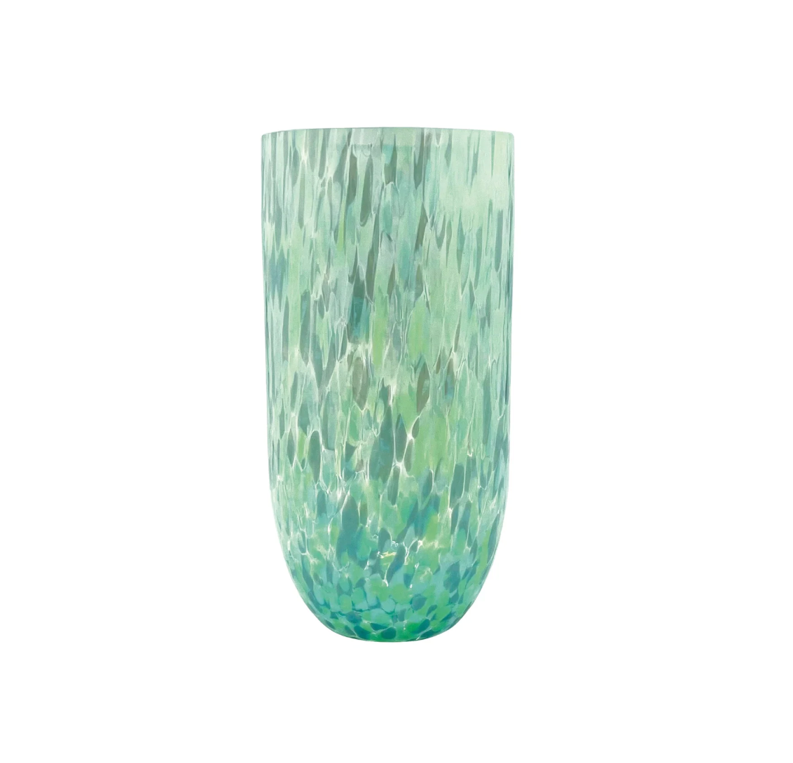 Sip Sip Pacific Blue Confetti Drinking Glass