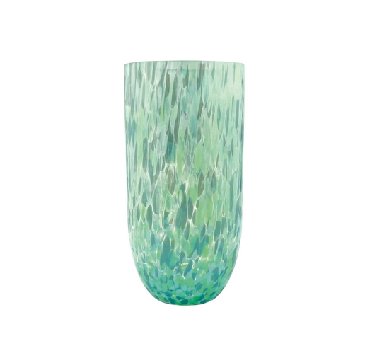 Sip Sip Pacific Blue Confetti Drinking Glass