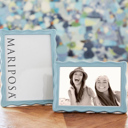Wavy Dusty Blue Frame 4x6