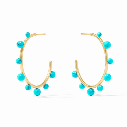 Hydra Stone Hoop Earring