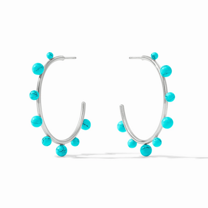 Hydra Stone Hoop Earring