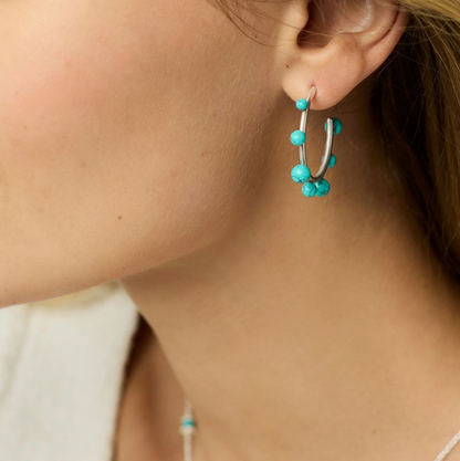 Hydra Stone Hoop Earring