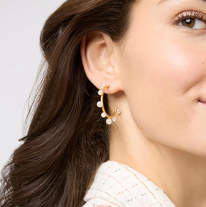 Hydra Stone Hoop Earring