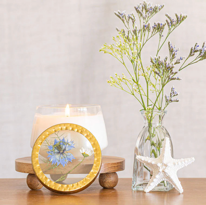 Accent Pressed Floral Candle - Sea Salt Mist