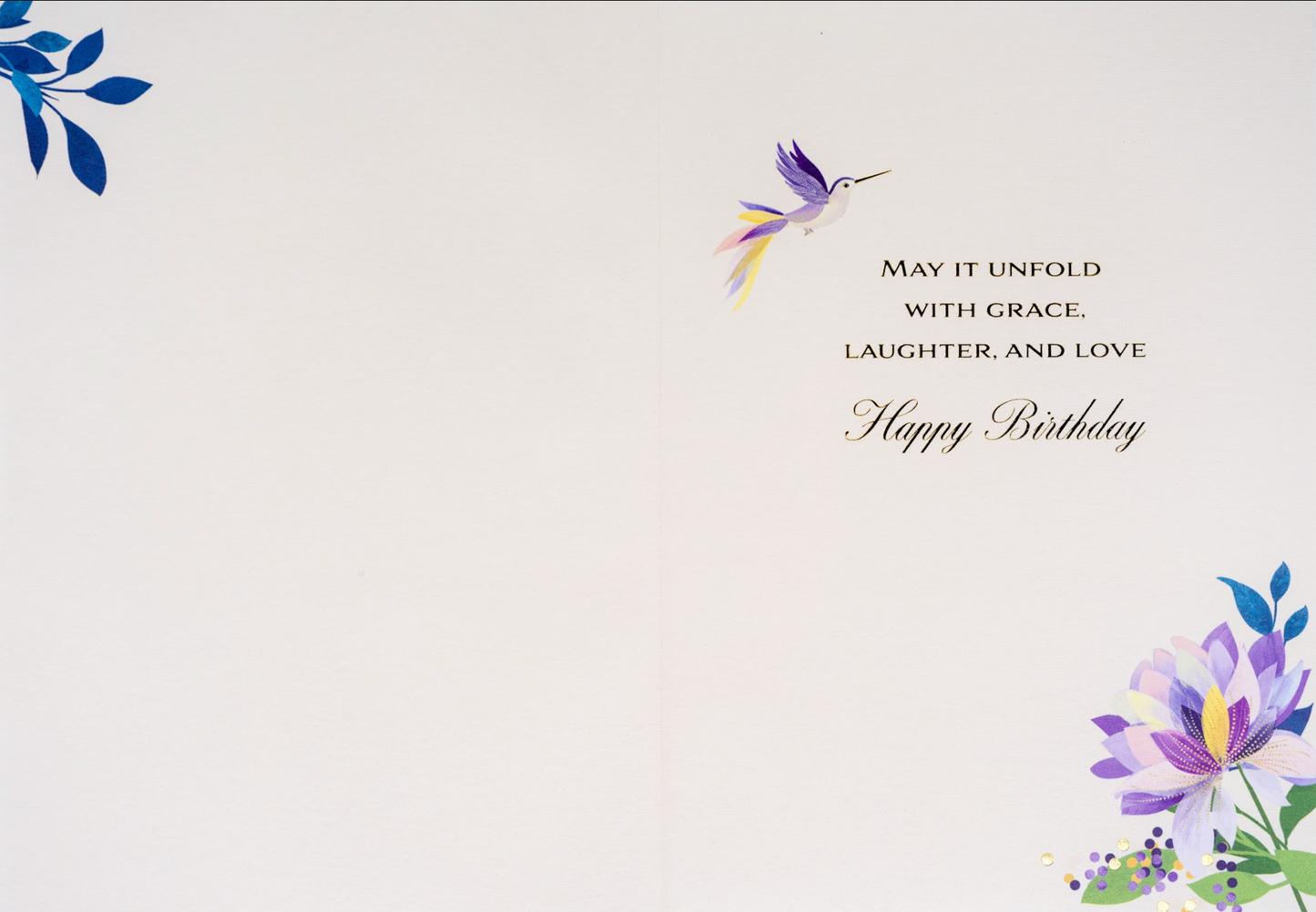 Fuchsias Hummingbird Birthday Card NEW