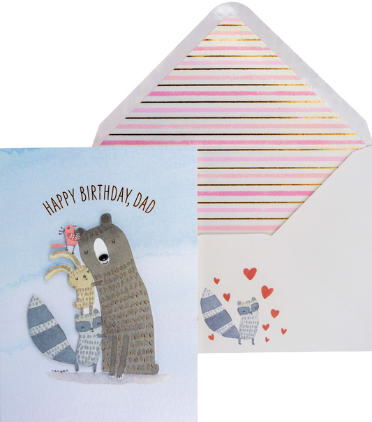 Father Bear Family Birthday Card NEW