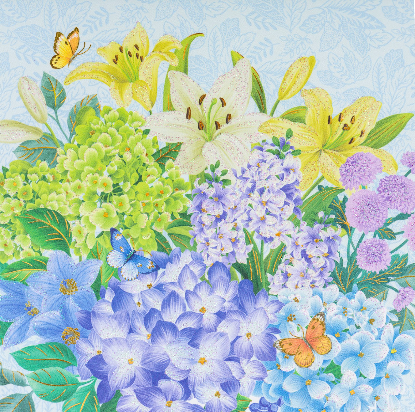 Chinoiserie Bouquet Pop-Up Blank Card NEW