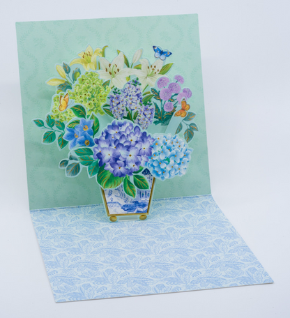 Chinoiserie Bouquet Pop-Up Blank Card NEW