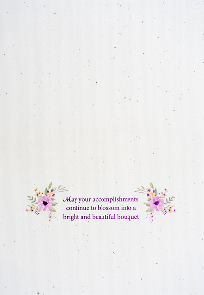 Floral Congrats Congratulations Card NEW
