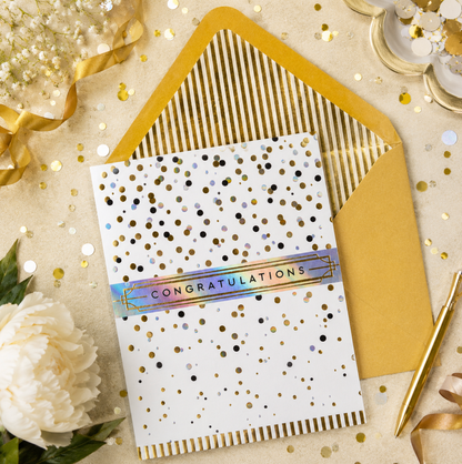 Dotted Confetti Congratulations Card NEW