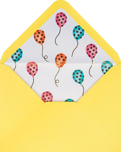 Happy Birthday Banner With Balloons Birthday Card NEW