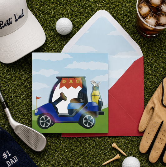 Golf Cart Father's Day Card
