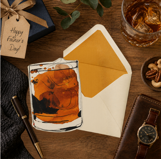 Illustrated Scotch Father's Day Card