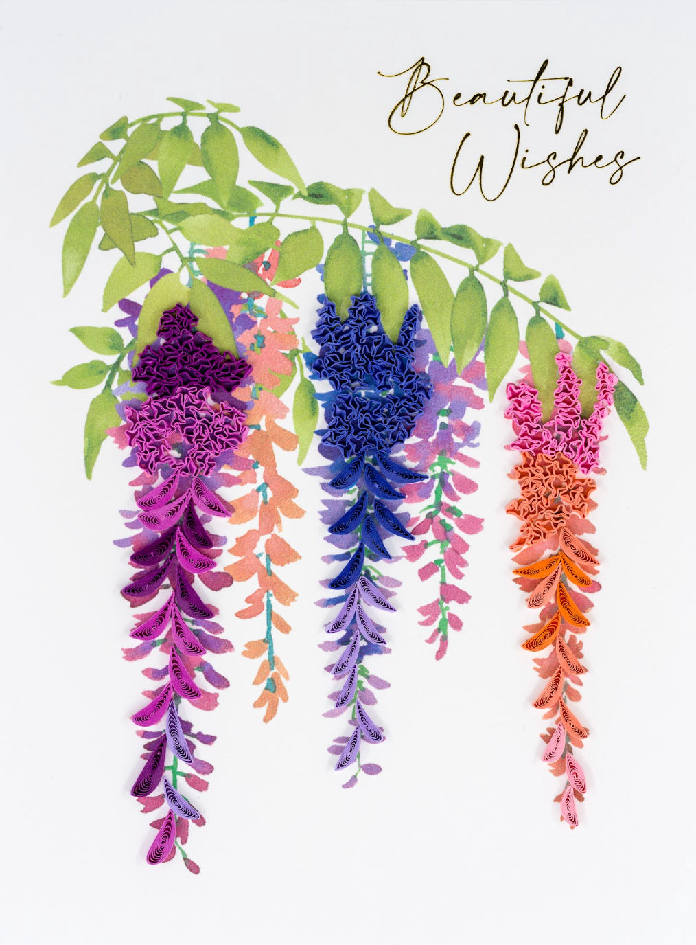 Quilled Wisteria Birthday Card NEW