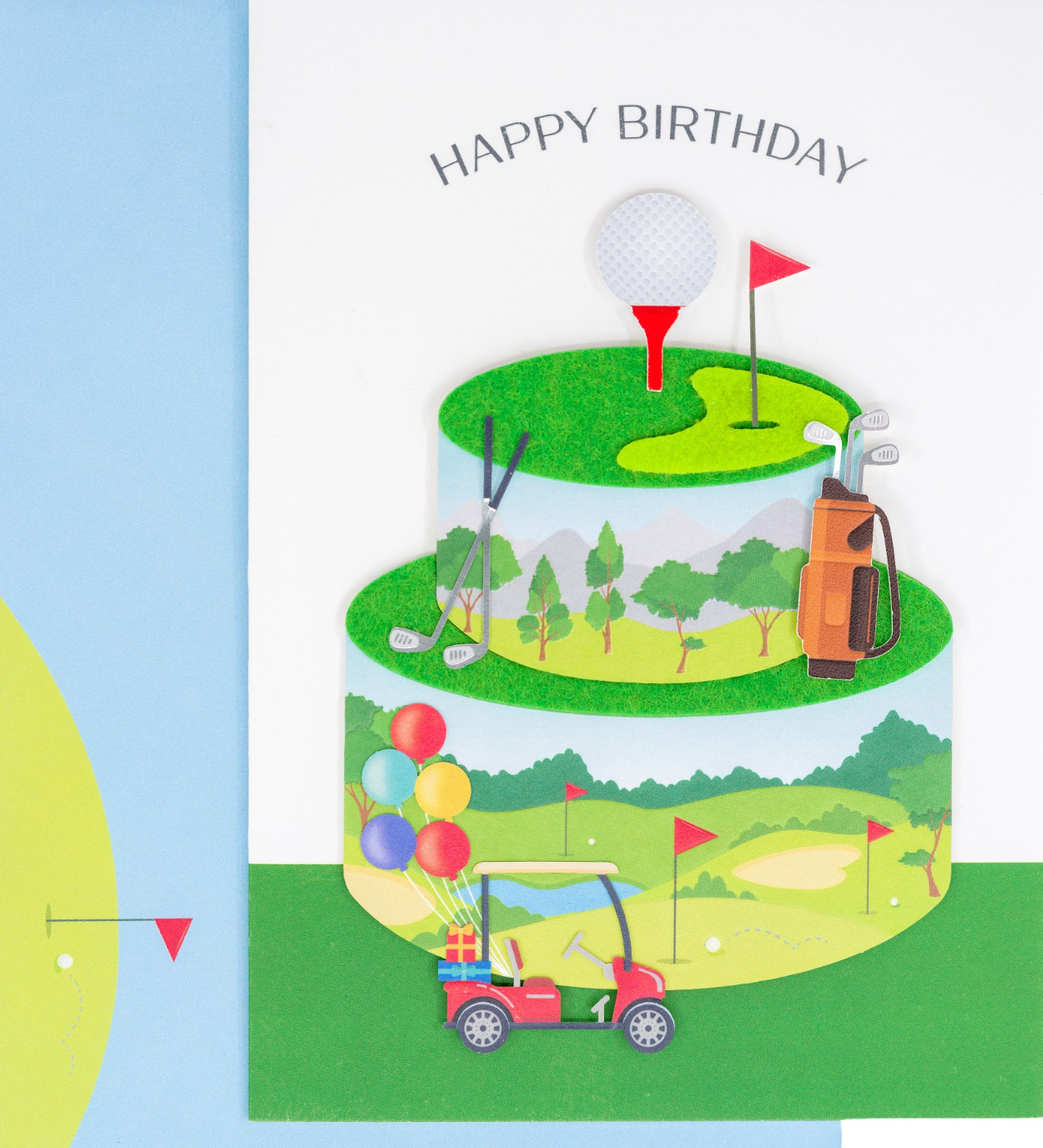 Golf Cake Birthday Card NEW