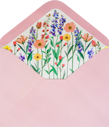Vellum Growing Flowers Birthday Card NEW