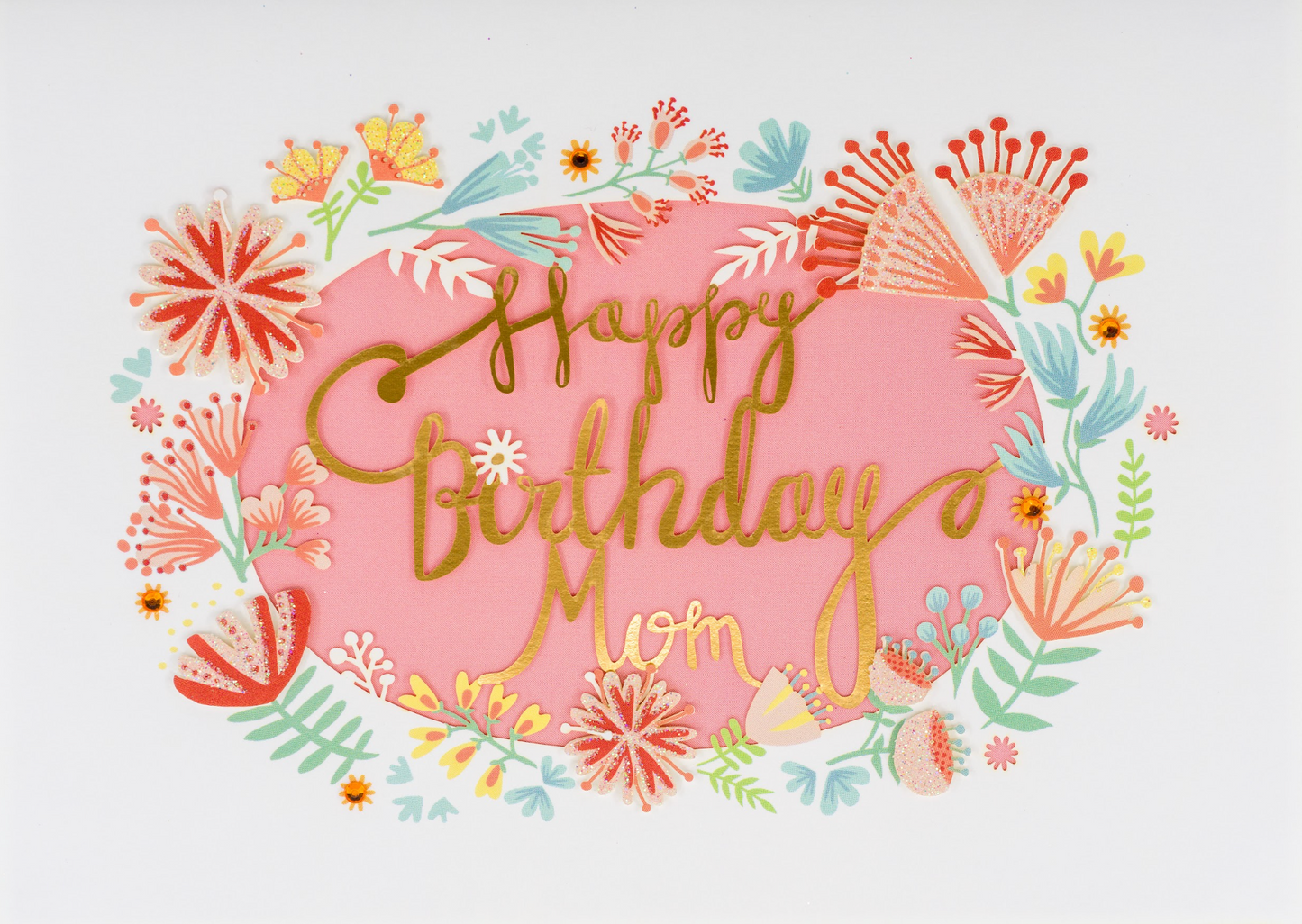 Laser-cut Floral Mom Birthday Card NEW