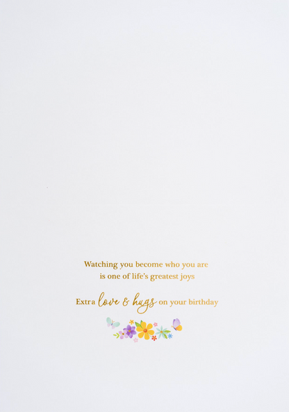 Daughter Flower Rainbow Birthday Card NEW
